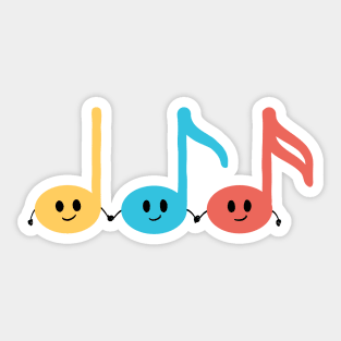 Dramabite Color harmony music notes cute kids Sticker